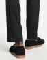 Фото #6 товара ASOS DESIGN tassel loafers in black suede leather with natural sole