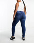 Noisy May Curve Callie high waisted skinny jeans in mid blue wash