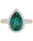 КольцоGrown With Love Emerald & Diamond Halo 14k Gold 7 - фото #3