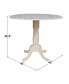 42" Round Dual Drop Leaf Pedestal Table