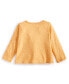 Фото #3 товара Baby Girls Dot-Print Long-Sleeve Ruffled Top, Created for Macy's