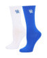 Women's Royal, White Kentucky Wildcats 2-Pack Quarter-Length Socks