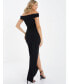 Фото #3 товара Women's Bardot High Slit Maxi Dress