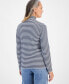 Petite Mock-Neck Printed Long-Sleeve Top, Created for Macy's