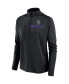 Women's Black Colorado Rockies Primetime Raglan Quarter-Zip Top