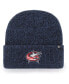 ფოტო #2 პროდუქტის Men's Navy Columbus Blue Jackets Brain Freeze Cuffed Knit Hat