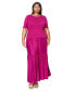 ფოტო #1 პროდუქტის Plus Size Jourdan Tiered Maxi Dress