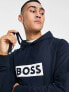 Фото #3 товара BOSS Bodywear logo lounge hoodie in navy