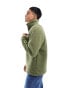 Jack & Jones fleece 1/4 zip in khaki Staubolivgrün, M - Chest 100cm - фото #1