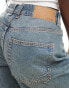 Фото #8 товара ASOS DESIGN mid rise baggy boyfriend jeans in pale blue