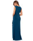 ფოტო #2 პროდუქტის Women's V-Neck Ruffle-Front Scuba Crepe Dress