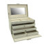 Exclusive gray jewelry box with crocodile pattern Caiman 20135-9