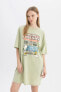 Фото #5 товара Coool Snoopy Penye Kısa Kollu Mini Tişört Elbise C3551ax24sm