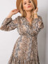Фото #3 товара Женское мини платье шифоновое с длинным рукавом, змеиный принт Factory Price