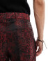 Twisted Tailor suit trousers in red and black print co-ord