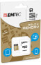 EMTEC microSD Class10 Gold+ 8GB - 8 GB - MicroSDHC - Class 10 - 85 MB/s - 16 MB/s - Black,Gold