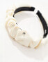 SUI AVA moonlight headband with diamantes in white - фото #2