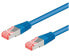 Фото #1 товара Wentronic CAT 6 Patch Cable S/FTP (PiMF) - blue - 0.25 m - Cat6 - S/FTP (S-STP) - RJ-45 - RJ-45