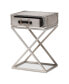 Фото #2 товара William Modern French Industrial Metal 1-Drawer Nightstand