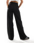 DTT high waisted smart trousers in black