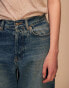 Topshop mid rise Column jeans in rich blue Синий, W28 L32 - фото #5