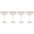 Pink Coupe Glass Set of 4