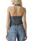 ფოტო #2 პროდუქტის Women's Janeesah Cotton Smocked-Back Halter Top