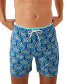 Фото #4 товара Men's The Fan Outs Quick-Dry 5-1/2" Swim Trunks with Boxer-Brief Liner