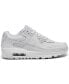 Big Kids Air Max 90 LTR Casual Sneakers from Finish Line White/Silver, 4.5 - фото #6