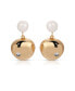 Фото #1 товара Pebble and Freshwater Pearl Dangle Earrings