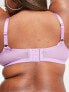 We Are We Wear Curve nylon blend high apex non padded plunge bra in violet purple