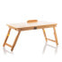 Bamboo Folding Side Table Lapwood InnovaGoods