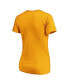 Фото #4 товара Women's Gold St. Louis Blues Authentic Pro Secondary Logo V-Neck T-shirt