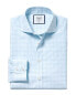 Фото #1 товара Charles Tyrwhitt Non-Iron Prince Of Wales Check Slim Fit Shirt Men's Blue 14.5"