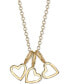 ფოტო #2 პროდუქტის Triple Heart Charms Pendant Necklace, 18"