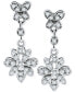 ფოტო #1 პროდუქტის Cubic Zirconia Flower Drop Earrings in Sterling Silver, Created for Macy's