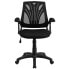Фото #3 товара Mid-Back Black Mesh Swivel Task Chair With Arms