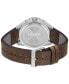 ფოტო #3 პროდუქტის HUGO Men's Fresh Brown Genuine Leather Strap Watch, 44mm