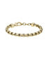 Фото #1 товара Men's Gold-Tone Stainless Steel Chain Bracelet