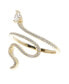 ფოტო #1 პროდუქტის 14K Gold Plated Crystal Snake Ring