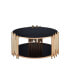 Фото #1 товара Tanquin Coffee Table In Gold & Black Glass