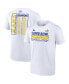 Фото #1 товара Men's White Los Angeles Rams Super Bowl LVI Champions Stacked Roster T-shirt