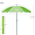 Фото #4 товара AKTIVE Beach Umbrella 180 cm Inclinable With UV50 Protection
