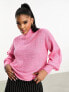 Фото #1 товара Threadbare Grace roll neck jumper in pink