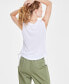 Фото #2 товара Women's Side-Cinched Muscle Tank, Created for Macy's