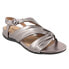 Softwalk Tieli S2109-043 Womens Gray Wide Leather Strap Sandals Shoes 6.5