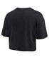 Women's Black Philadelphia 76ers Super Soft Boxy Cropped T-shirt
