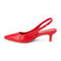 Фото #3 товара BEACH by Matisse Grazia Pointed Toe Kitten Heels Sling Back Pumps Womens Red Dre