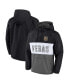 ფოტო #4 პროდუქტის Men's Black, Gray Vegas Golden Knights Backhand Shooter Defender Anorak Raglan Hoodie Quarter-Zip Jacket