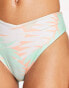 Volcom – Retro-Bikinihose in Melone mit Palmen-Muschel-Muster